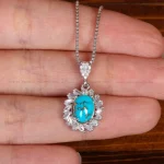 گردنبند فیروزه زنانه کد 34223