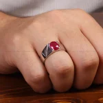 انگشتر یاقوت سرخ مردانه کد 33926