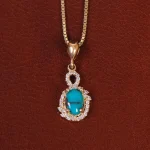 گردنبند فیروزه زنانه کد 34360