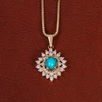 گردنبند فیروزه زنانه کد 34363