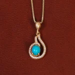 گردنبند فیروزه زنانه کد 34376