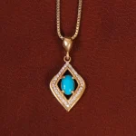 گردنبند فیروزه زنانه کد 34384