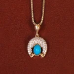 گردنبند فیروزه زنانه کد 34386