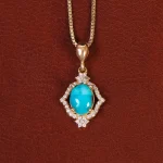 گردنبند فیروزه زنانه کد 34390