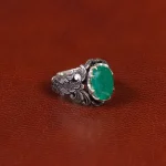 انگشتر زمرد مردانه کد 34479