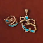 نیم ست فیروزه کوب طرح ایران کد 34750