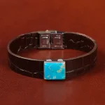 دستبند چرم فیروزه کد 34751