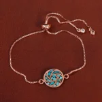 دستبند مسی فیروزه کوب کد 34753