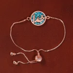 دستبند مسی فیروزه کوب کد 34754