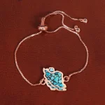 دستبند مسی فیروزه کوب کد 34755