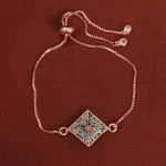 دستبند مسی فیروزه کوب کد 34757