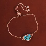 دستبند مسی فیروزه کوب کد 34759