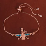 دستبند مسی فیروزه کوب کد 34760