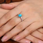 انگشتر فیروزه عجمی زنانه کد 34122