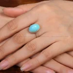 انگشتر فیروزه عجمی زنانه کد 34147