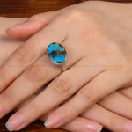 انگشتر فیروزه شجری زنانه کد 34153