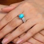 انگشتر فیروزه عجمی زنانه کد 34171