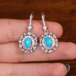 گوشواره فیروزه زنانه کد 34327