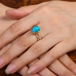 انگشتر فیروزه شجری زنانه کد 34347