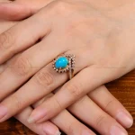 انگشتر فیروزه شجری زنانه کد 34356