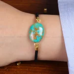 دستبند فیروزه زنانه کد 34444