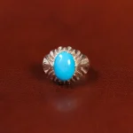 انگشتر فیروزه عجمی مردانه کد 34681