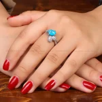 انگشتر فیروزه شجری زنانه کد 34709