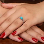 انگشتر فیروزه عجمی زنانه کد 34726