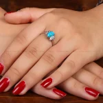 انگشتر فیروزه شجری زنانه کد 34744