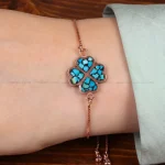 دستبند مسی فیروزه کوب کد 34756