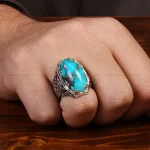 انگشتر فیروزه شجری مردانه کد34455
