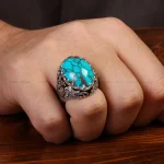 انگشتر فیروزه شجری مردانه کد34456