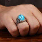 انگشتر فیروزه شجری مردانه کد34464