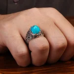 انگشتر فیروزه شجری مردانه کد34465