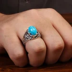 انگشتر فیروزه شجری مردانه کد34467