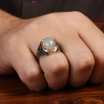 انگشتر اوپال مردانه کد 34477