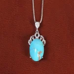 گردنبند فیروزه زنانه کد 34766