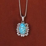 گردنبند فیروزه زنانه کد 34771