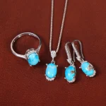 نیم ست فیروزه زنانه کد 34785