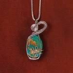 گردنبند فیروزه زنانه کد 34811