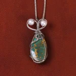 گردنبند فیروزه زنانه کد 34820