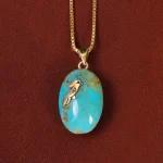 گردنبند فیروزه زنانه کد 34848