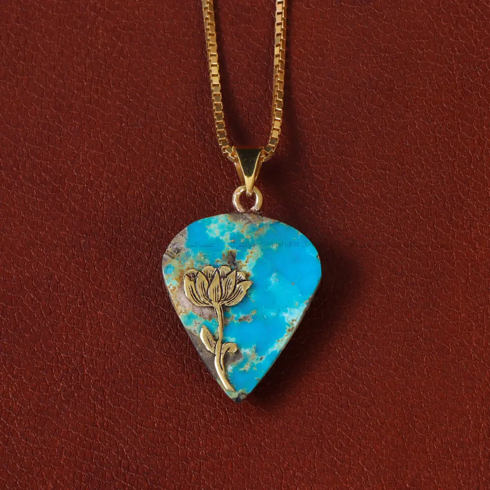 گردنبند فیروزه زنانه کد 34856