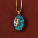 گردنبند فیروزه زنانه کد 34863