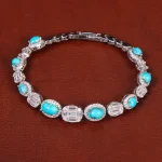 دستبند فیروزه زنانه کد 34882