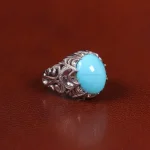 انگشتر فیروزه عجمی مردانه کد 34893