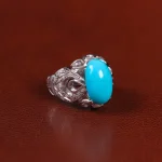 انگشتر فیروزه عجمی مردانه کد 34895