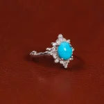 انگشتر فیروزه عجمی زنانه کد 35129