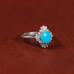 انگشتر فیروزه عجمی زنانه کد 35160