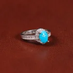 انگشتر فیروزه عجمی زنانه کد 35163